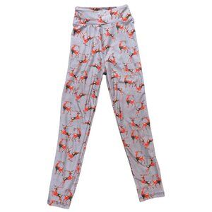 Toddler Reindeer Printed Leggings Size L/XL Gray & Red